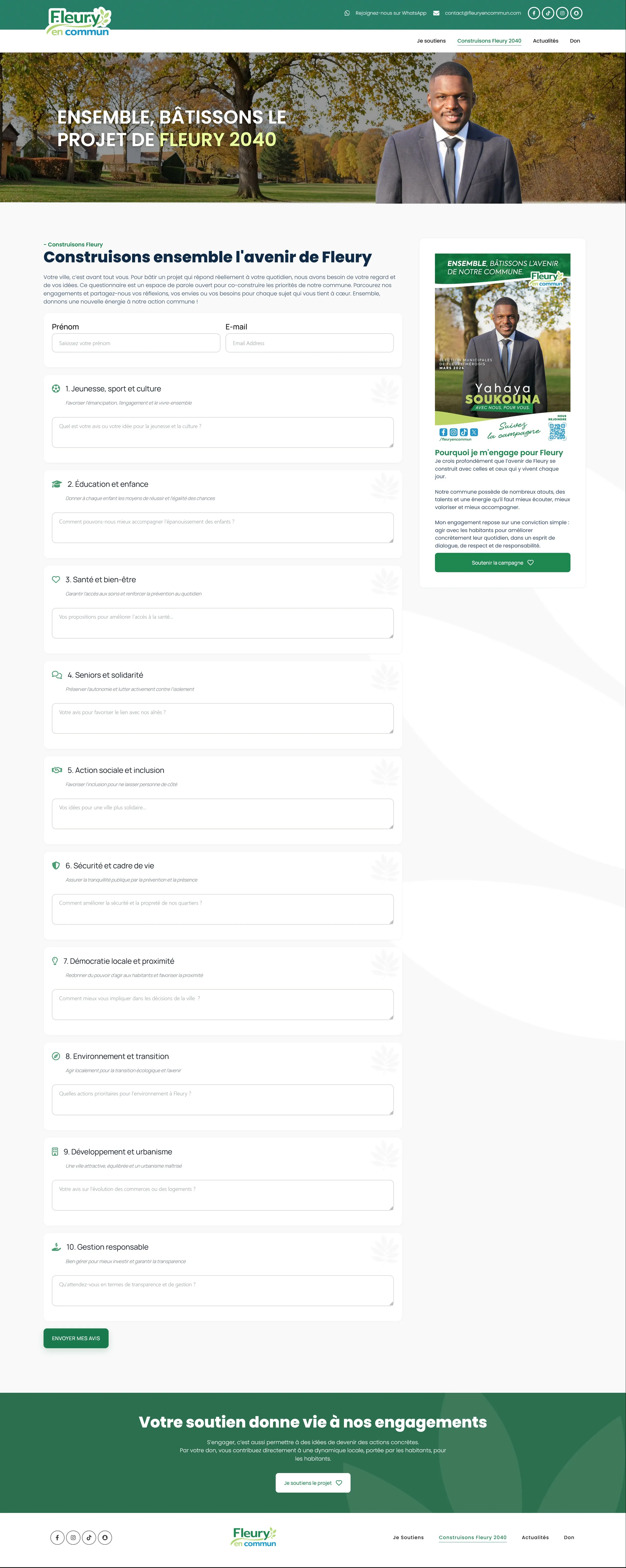 Fleury en commun - Site officiel de campagne de Yahaya Soukouna